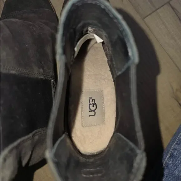 UGG Pax Waterproof Chelsea Nubuck Brown/Black Wedge Booties Women Sz 7.5 US - Picture 4 of 16